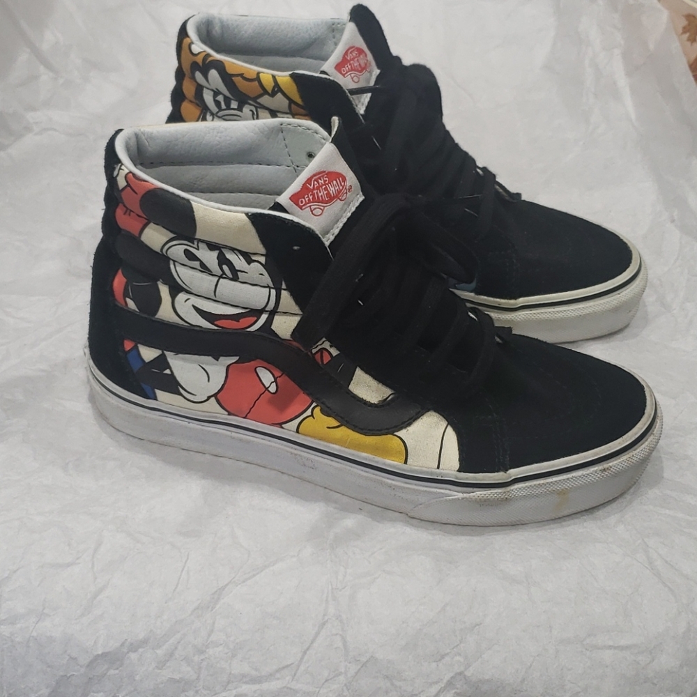 Vans Sz W6 M4.5 SK8 hi Disney high tops